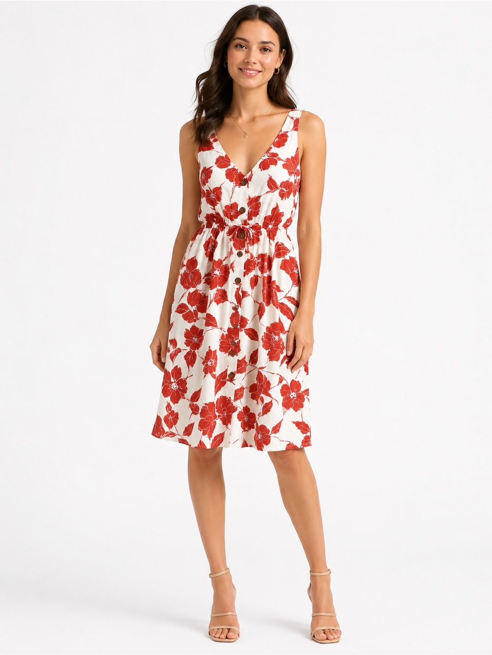 🌺Monteau Los Angeles Linen Blend Dress